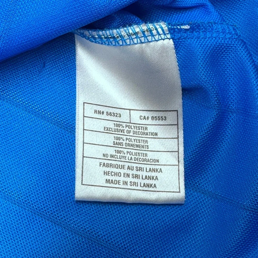 Nike Shirt XL Blue Striped Short Sleeve Athletic Jersey Tonal Vertical Stripes